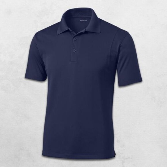 Sport-Tek Micropique Polo Moisture-Wicking Breathable Navy Blue Men's Medium - Picture 1 of 2